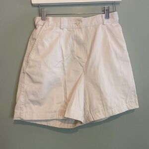 L.L.Bean Original Fit Womens Summer Beach Travel Chino Short Off White Size 6